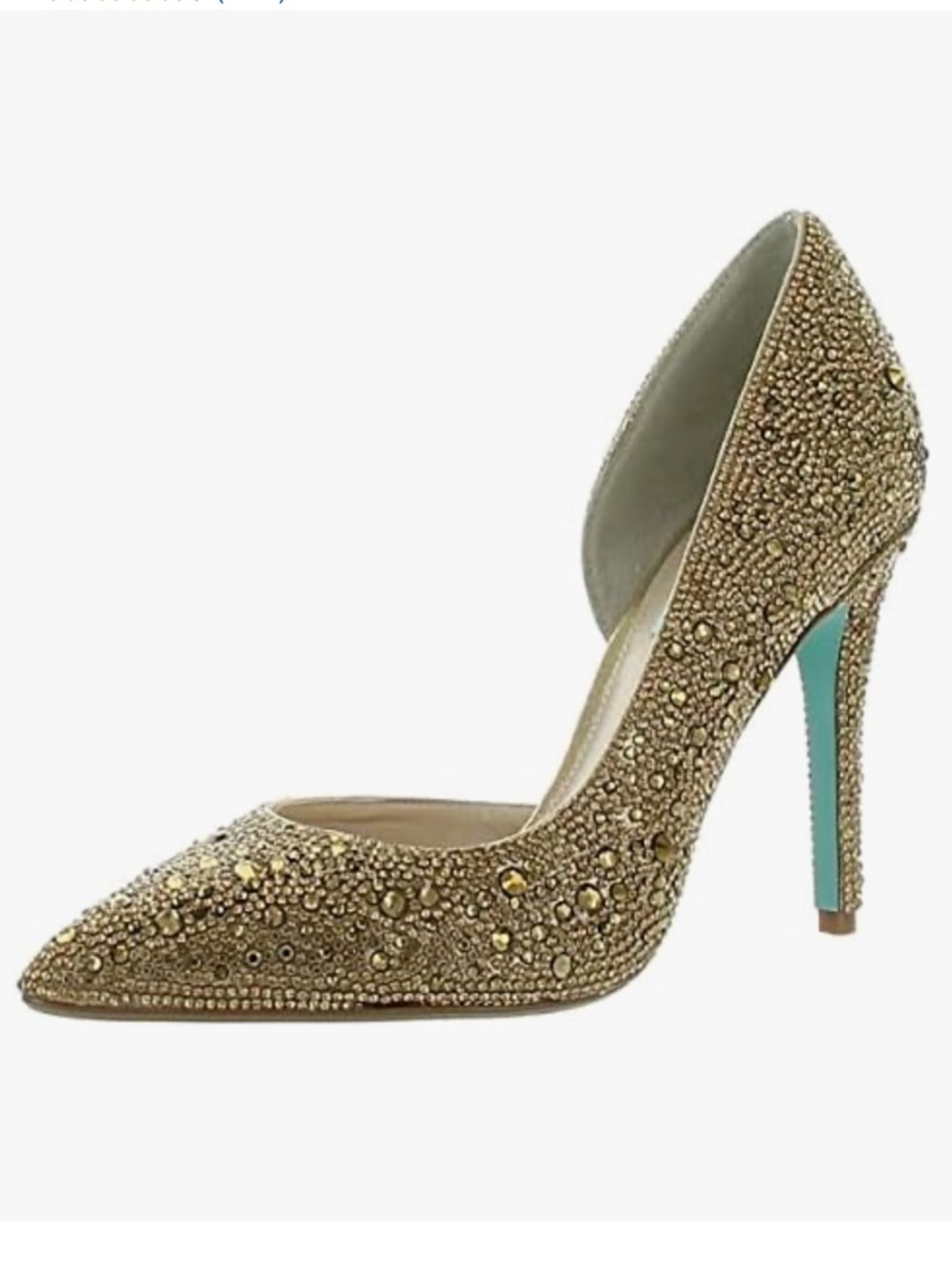 BLUE by BETSEY JOHNSON Gold Crystal Embellished SB-HAZIL Women's Pump Size 8